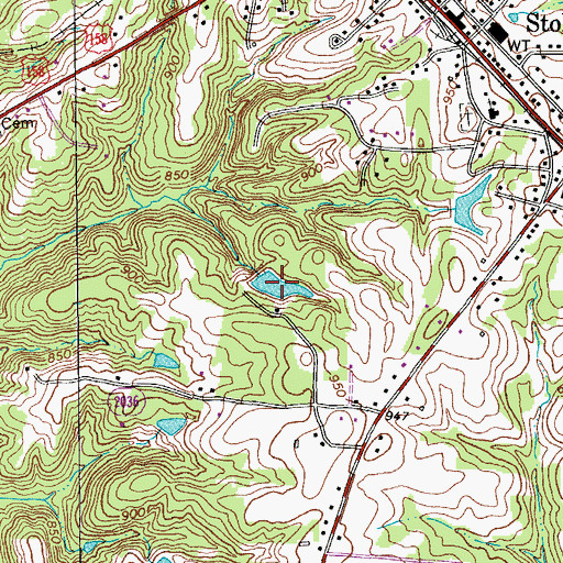 Topographic Map of Honkers Hollow Lake, NC