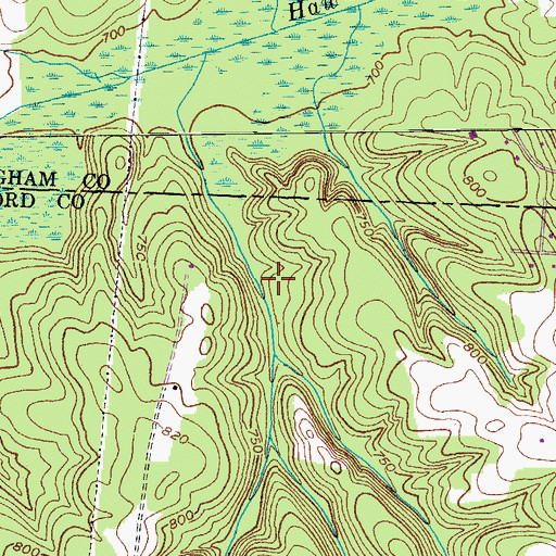 Topographic Map of Robins Nest Lake Dam, NC