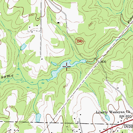 Topographic Map of Price Mill Lake, NC