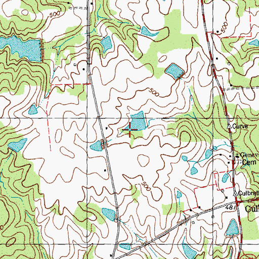 Topographic Map of Veazsys Lake Dam, NC