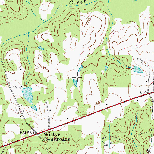 Topographic Map of Walker Dam, NC
