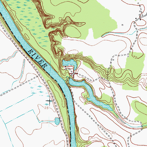 Topographic Map of Morris Pond Dam, NC