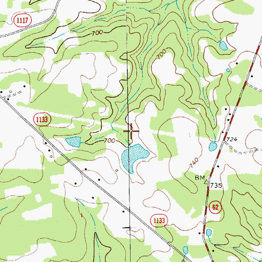 Topographic Map of Williams Lake Dam, NC