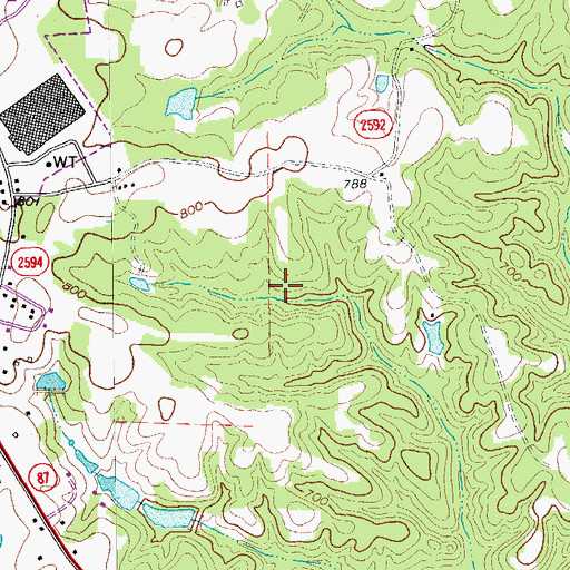 Topographic Map of Joyce Lake, NC