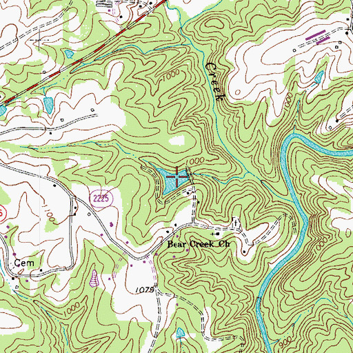 Topographic Map of Fairview Wildlife, NC