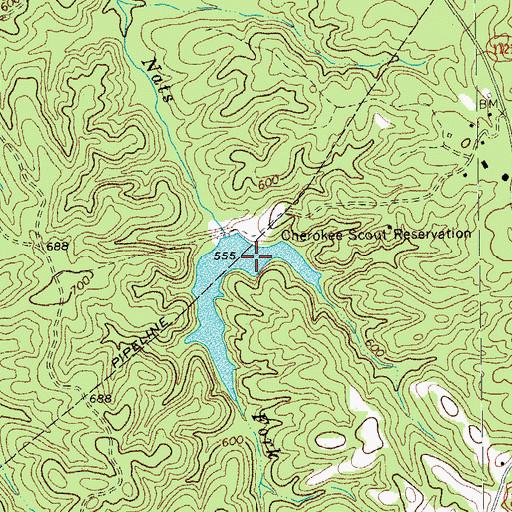 Topographic Map of Boy Scout Lake, NC