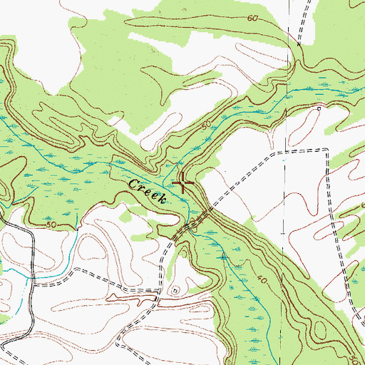 Topographic Map of Johnson Pond Dam Number Three, NC