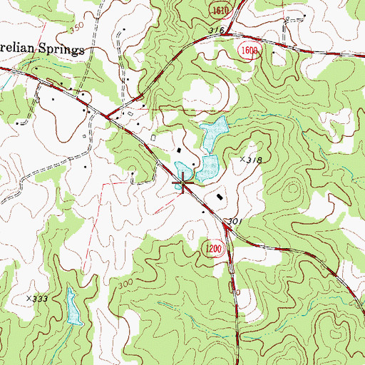 Topographic Map of Crawleys Pond, NC