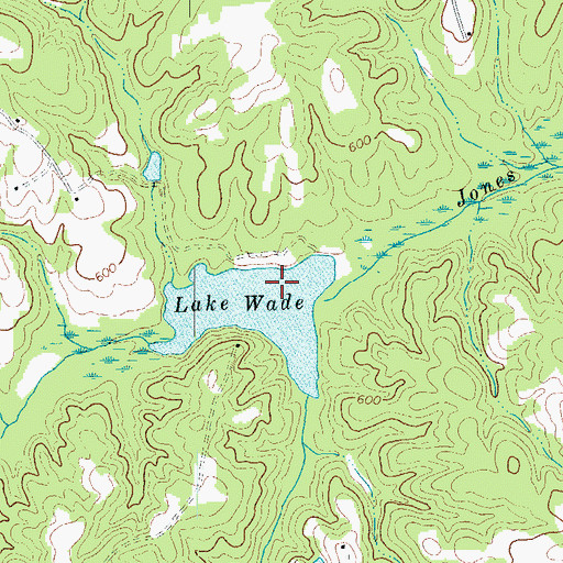 Topographic Map of Lake Wade Dam, NC