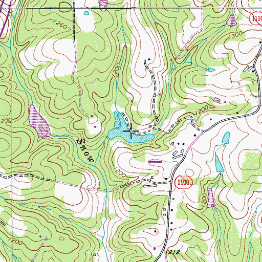 Topographic Map of Holyfield Lake, NC