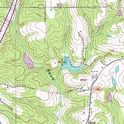 Topographic Map of Holyfield Lake Dam, NC