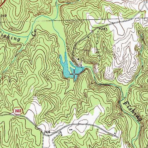 Topographic Map of Hammes Mill Pond, NC