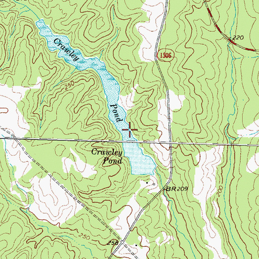 Topographic Map of Warrens Pond, NC