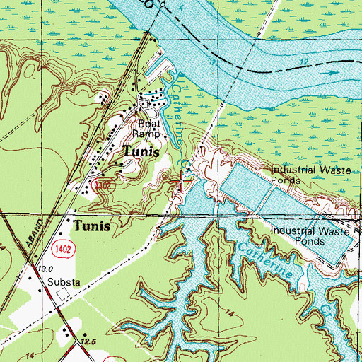 Topographic Map of Farmers Chemical Assoc Dam, NC
