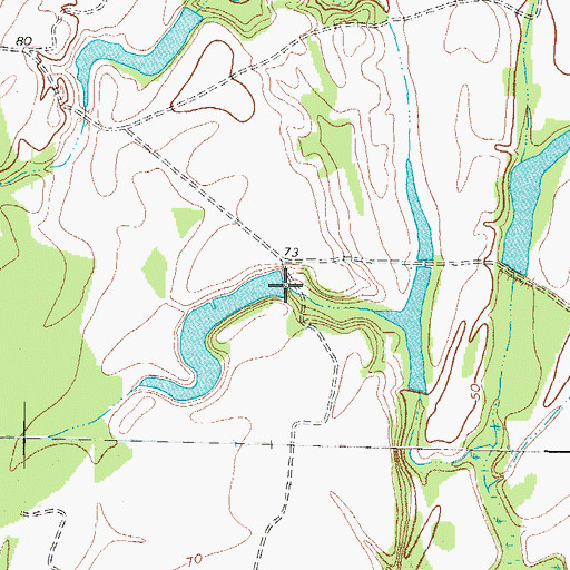 Topographic Map of Pearce Pond Dam, NC