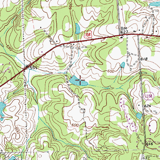 Topographic Map of Hedgepeth Pond, NC