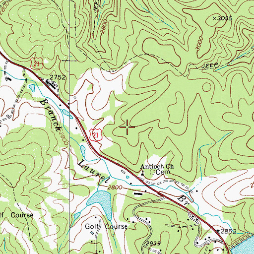 Topographic Map of High Meadows Dam, NC