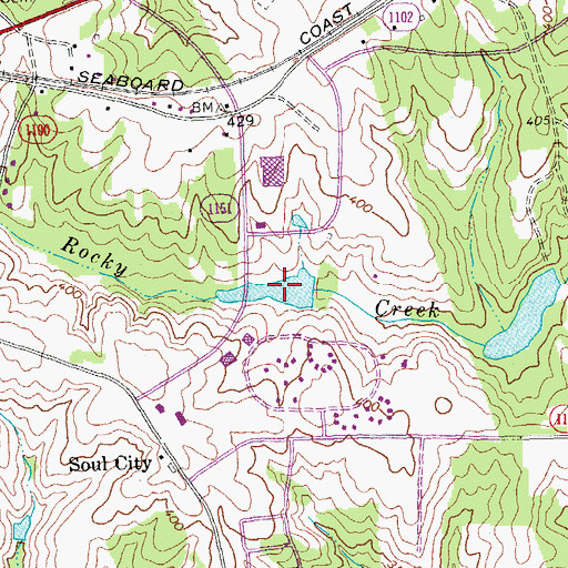 Topographic Map of Peetes Pond, NC