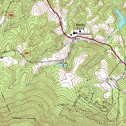 Topographic Map of Taylor Lake, NC