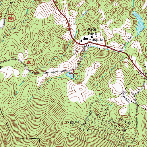 Topographic Map of Taylor Dam, NC