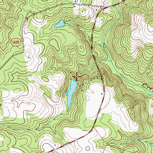 Topographic Map of Stevenson Pond Dam, NC