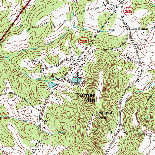 Topographic Map of Hawks Lake, NC