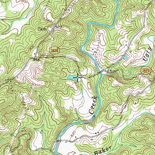 Topographic Map of Mitchells Pond Lower Dam, NC