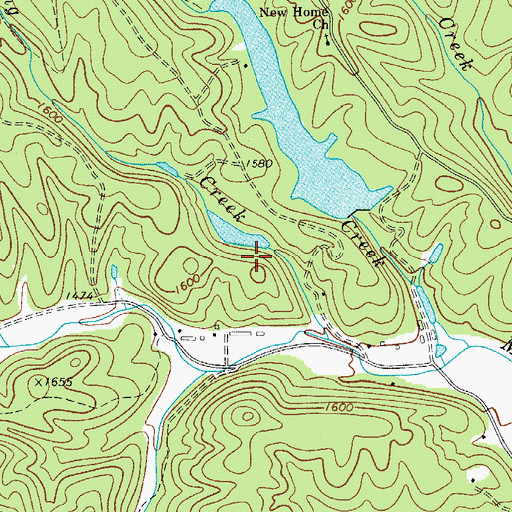 Topographic Map of Reynolds Lake Dam, NC
