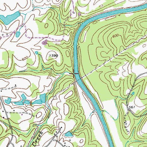 Topographic Map of Tuttles Lake, NC