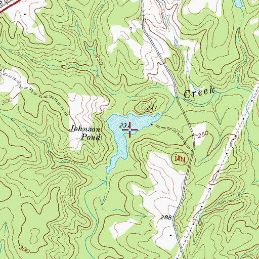 Topographic Map of Johnson Pond, NC