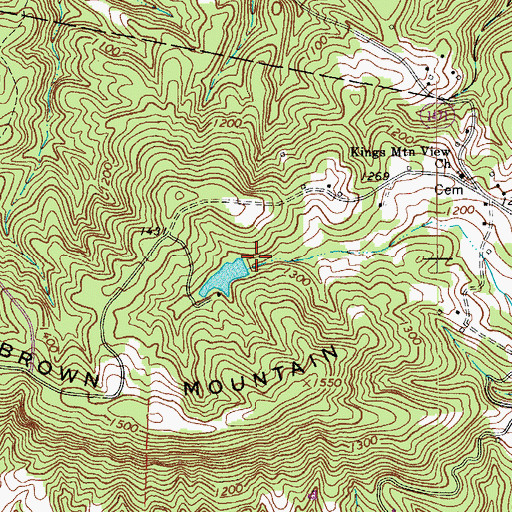 Topographic Map of Witherow Dam, NC