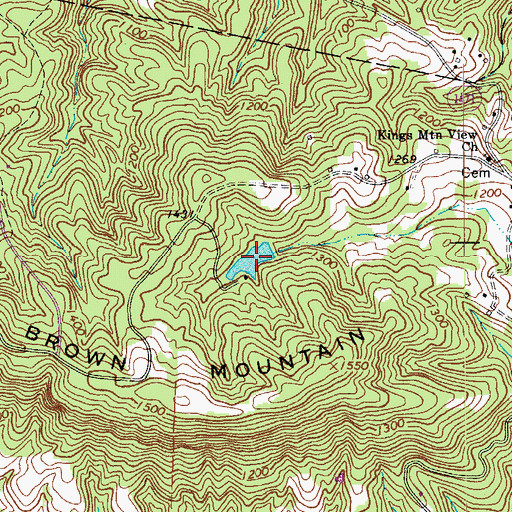 Topographic Map of Witherow Lake, NC
