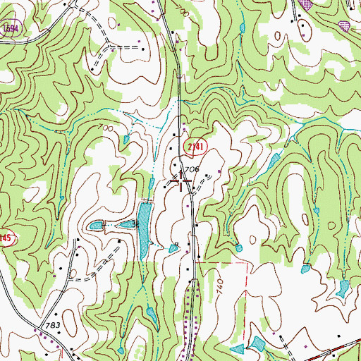 Topographic Map of Youngs Lake Dam, NC