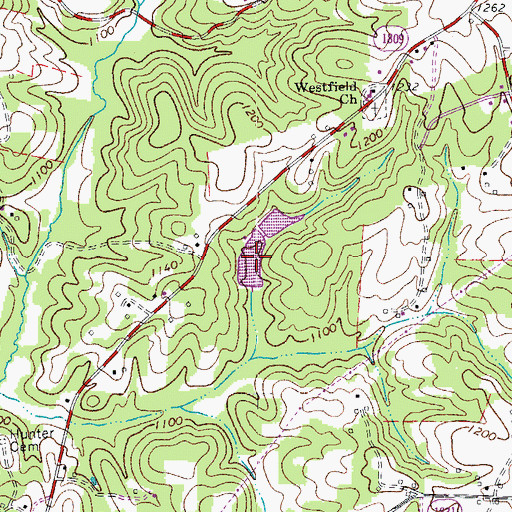 Topographic Map of Pell Lake, NC
