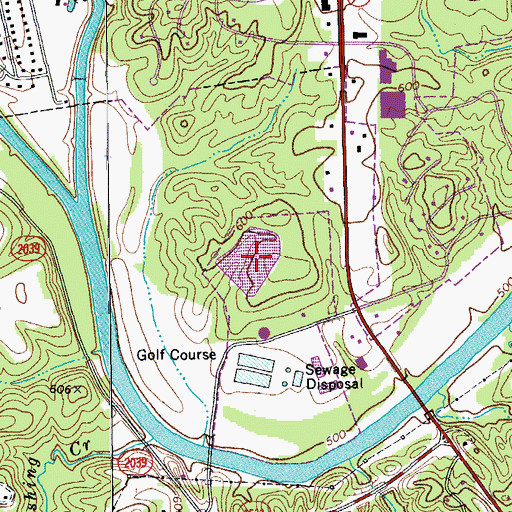 Topographic Map of Eden Presettling Impoundment, NC