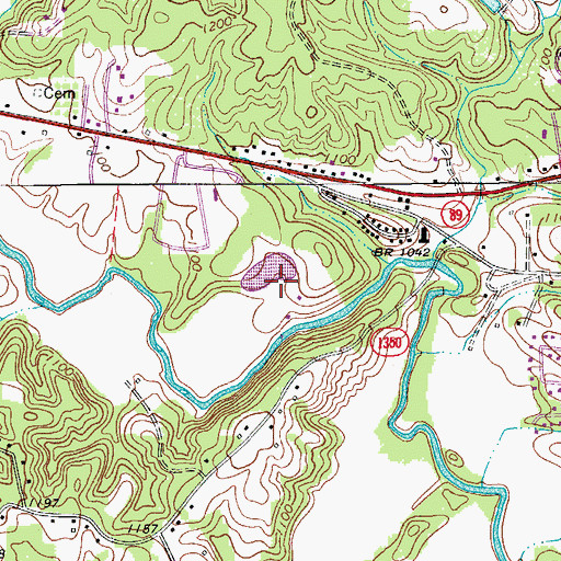 Topographic Map of Doggett Lake Dam, NC