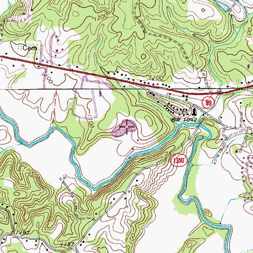 Topographic Map of Doggett Lake, NC