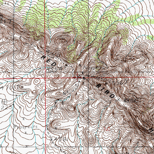 Topographic Map of Red Bird Mine, AZ