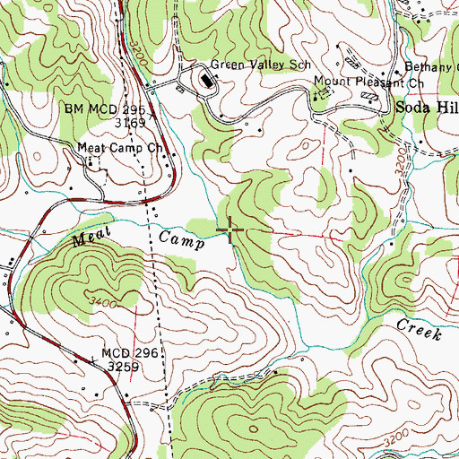 Topographic Map of Rittle Fork, NC