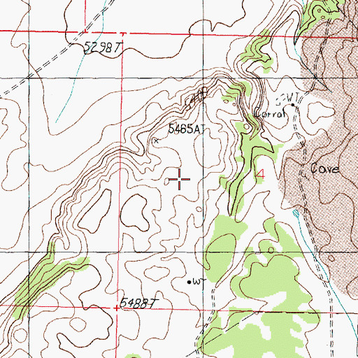 Topographic Map of Red Blanket Ranch, AZ