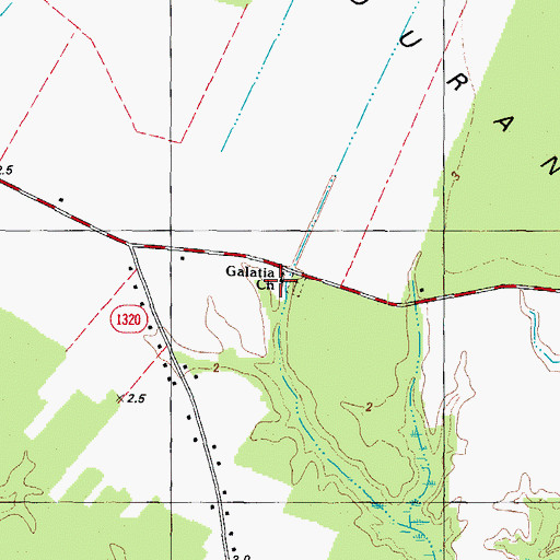 Topographic Map of Galatia Church, NC
