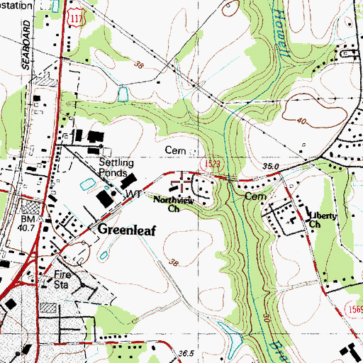 Topographic Map of Northview Church, NC