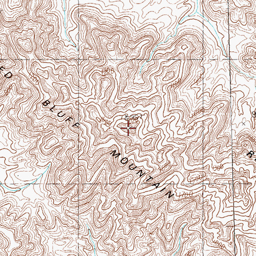 Topographic Map of Red Bluff Mountain, AZ