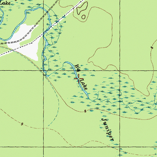 Topographic Map of Big Lake, NC