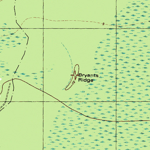 Topographic Map of Bryants Ridge, NC
