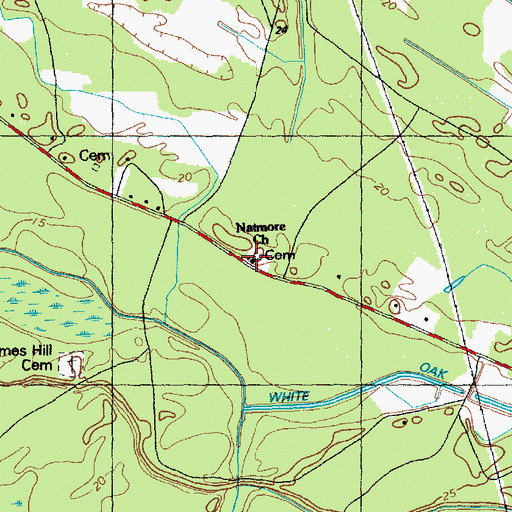 Topographic Map of Natmore Church, NC