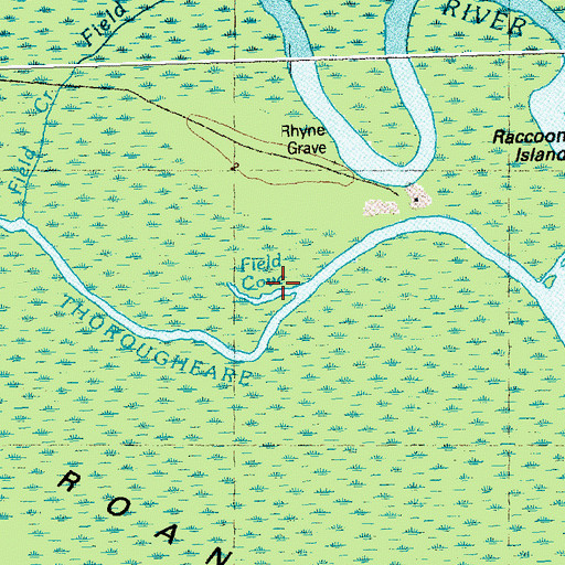 Topographic Map of Field Cove, NC