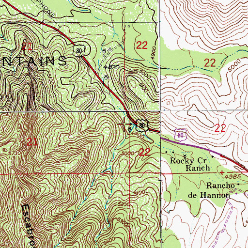Topographic Map of Banning Creek, AZ