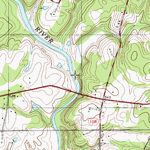 Topographic Map of Meadow Creek, NC