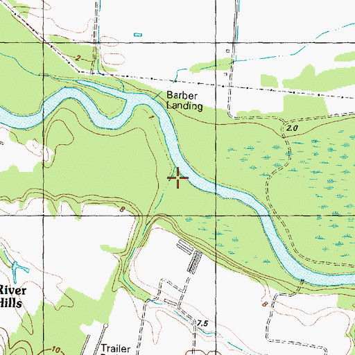 Topographic Map of Hardee Creek, NC